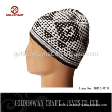 Chapéu de malha de malha com formas geométricas atacadistas